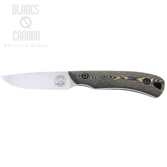 White River Axiom Fixed Blade Knife, MagnaCut, Maple & Black Richlite, Kydex Sheath, WRSS-AXM-RMB